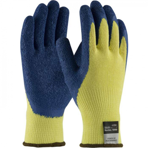 PIP 09-K1310-L, G-Tek® KEV™, Seamless Knit DuPont™ Kevlar® Glove with Latex Coated Crinkle Gri